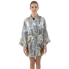 String Of Lights Christmas Festive Party Long Sleeve Satin Kimono by yoursparklingshop