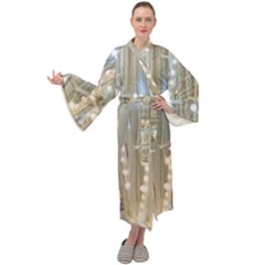 String Of Lights Christmas Festive Party Maxi Velour Kimono by yoursparklingshop