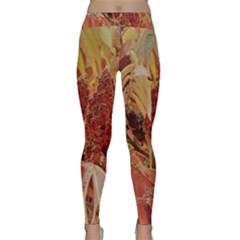 Autumn Colors Leaf Leaves Brown Red Classic Yoga Leggings