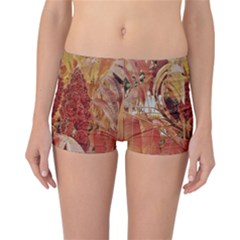 Autumn Colors Leaf Leaves Brown Red Reversible Boyleg Bikini Bottoms