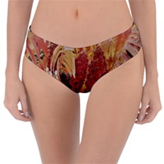 Autumn Colors Leaf Leaves Brown Red Reversible Classic Bikini Bottoms