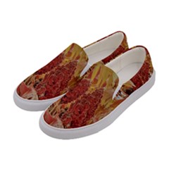 Autumn Colors Leaf Leaves Brown Red Women s Canvas Slip Ons