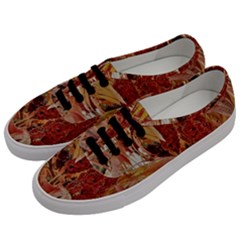 Autumn Colors Leaf Leaves Brown Red Men s Classic Low Top Sneakers