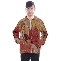 Autumn Colors Leaf Leaves Brown Red Men s Half Zip Pullover