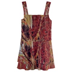 Autumn Colors Leaf Leaves Brown Red Kids  Layered Skirt Swimsuit