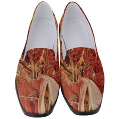 Autumn Colors Leaf Leaves Brown Red Women s Classic Loafer Heels