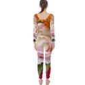 Floral Bouquet Orange Pink Rose Long Sleeve Catsuit View2