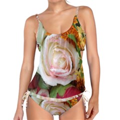 Floral Bouquet Orange Pink Rose Tankini Set by yoursparklingshop