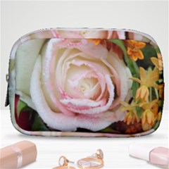 Floral Bouquet Orange Pink Rose Make Up Pouch (small) by yoursparklingshop