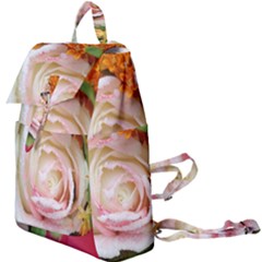 Floral Bouquet Orange Pink Rose Buckle Everyday Backpack by yoursparklingshop