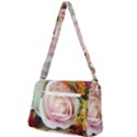 Floral Bouquet Orange Pink Rose Front Pocket Crossbody Bag View2