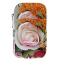 Floral Bouquet Orange Pink Rose Waist Pouch (Large) View1