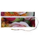 Floral Bouquet Orange Pink Rose Roll Up Canvas Pencil Holder (S) View2