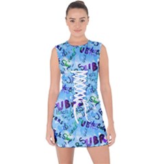 Ubrs Lace Up Front Bodycon Dress