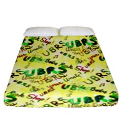 Ubrs Yellow Fitted Sheet (california King Size) by Rokinart