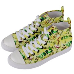 Ubrs Yellow Women s Mid-top Canvas Sneakers