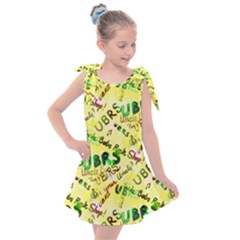 Ubrs Yellow Kids  Tie Up Tunic Dress by Rokinart