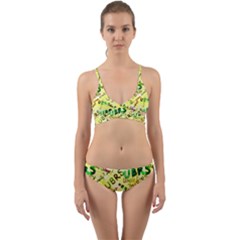 Ubrs Yellow Wrap Around Bikini Set by Rokinart