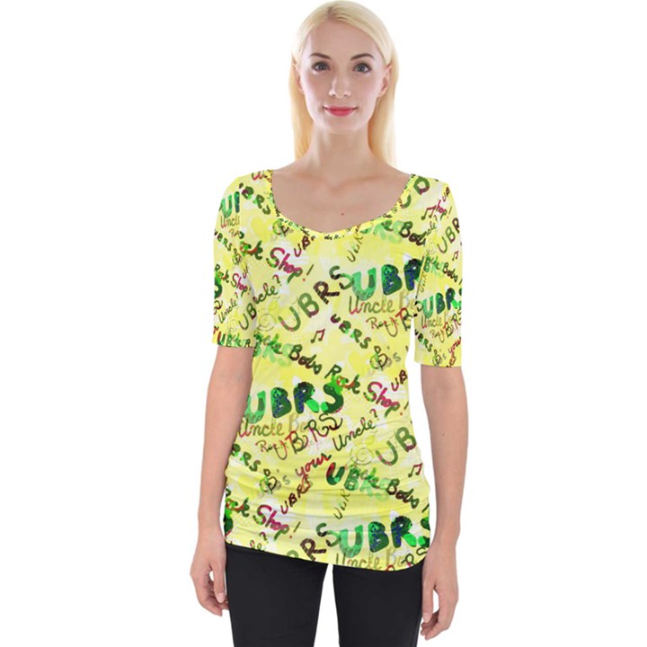 Ubrs yellow Wide Neckline Tee