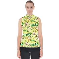 Ubrs Yellow Mock Neck Shell Top