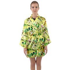 Ubrs Yellow Long Sleeve Satin Kimono by Rokinart