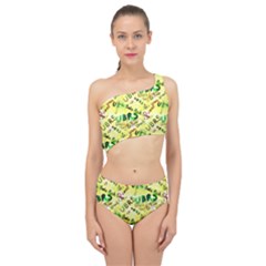 Ubrs Yellow Spliced Up Two Piece Swimsuit by Rokinart