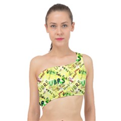 Ubrs Yellow Spliced Up Bikini Top 