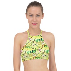 Ubrs Yellow Racer Front Bikini Top