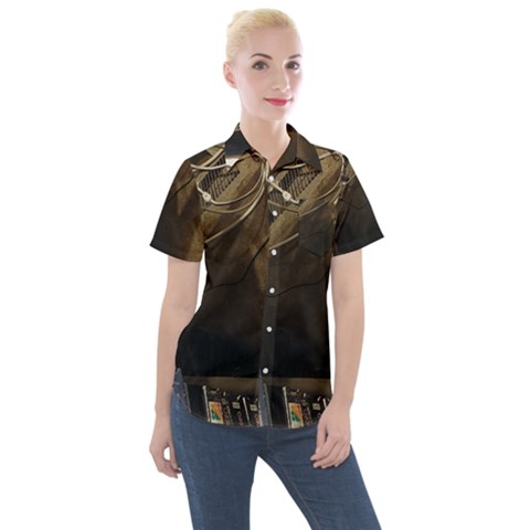 15667039605783656197414003375191 Women s Short Sleeve Pocket Shirt by Bittgold