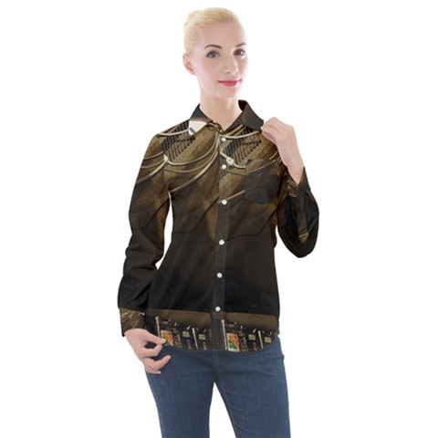 15667039605783656197414003375191 Women s Long Sleeve Pocket Shirt by Bittgold