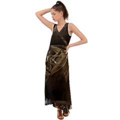 15667039605783656197414003375191 V-neck Chiffon Maxi Dress