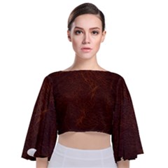 Leather To Leather 4 Tie Back Butterfly Sleeve Chiffon Top by skindeep