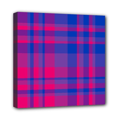 Bisexual Plaid Mini Canvas 8  X 8  (stretched)