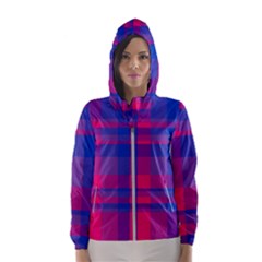 Bisexual Plaid Women s Hooded Windbreaker