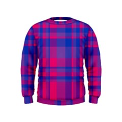 Bisexual Plaid Kids  Sweatshirt