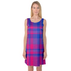 Bisexual Plaid Sleeveless Satin Nightdress by NanaLeonti