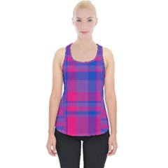 Bisexual Plaid Piece Up Tank Top