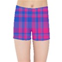 Bisexual plaid Kids  Sports Shorts View1