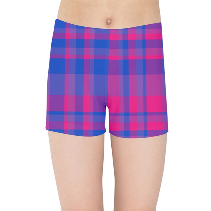 Bisexual plaid Kids  Sports Shorts