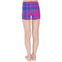 Bisexual plaid Kids  Sports Shorts View2