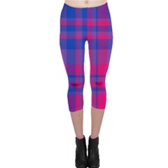 Bisexual Plaid Capri Leggings  by NanaLeonti