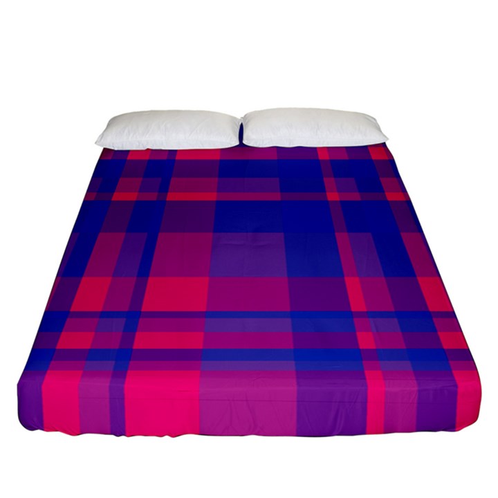 Bisexual plaid Fitted Sheet (California King Size)