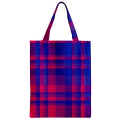 Bisexual Plaid Zipper Classic Tote Bag by NanaLeonti