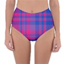 Bisexual plaid Reversible High-Waist Bikini Bottoms View3