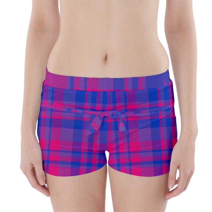 Bisexual plaid Boyleg Bikini Wrap Bottoms