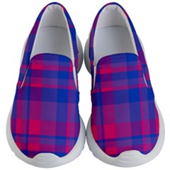 Bisexual Plaid Kids  Lightweight Slip Ons by NanaLeonti