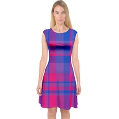 Bisexual Plaid Capsleeve Midi Dress by NanaLeonti