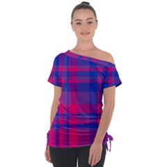 Bisexual Plaid Tie-up Tee