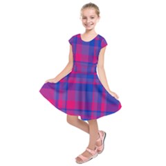 Bisexual Plaid Kids  Short Sleeve Dress by NanaLeonti