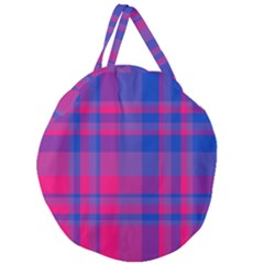 Bisexual Plaid Giant Round Zipper Tote by NanaLeonti